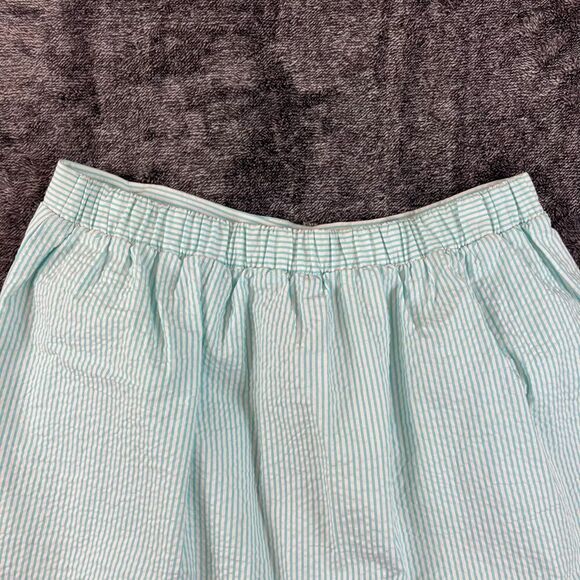 Lilly Pulitzer Mimosa Skirt Mini Lined Seersucker Shorely Blue Striped Sz S NWT - Picture 8 of 9